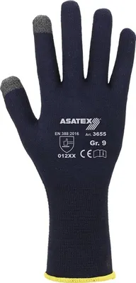 Image de ASATEX Smartphone Feinstrickhandschuh dunkelblau Gr. 9 - 3655/9