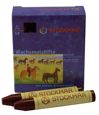 Produktbild von Wachsmalkreiden rotbraun SC=12 Stück STOCKMAR 330-13