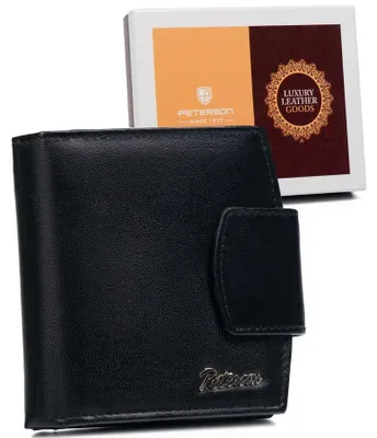 Obrázek produktu pro Peterson dámská peněženka RFID přírodní kůže černá 10,5x10 cm