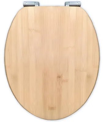 Produktbild von Bath4U WC Sitz aus Bambus 37,5x43,5cm Soft-Close Absenkautomatik bis 150kg