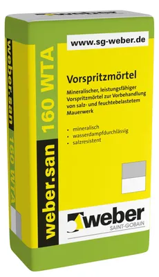 Imagen del producto de Weber.san 160 WTA: Mortero de adherencia para revestimientos, color gris natural, 30 kg