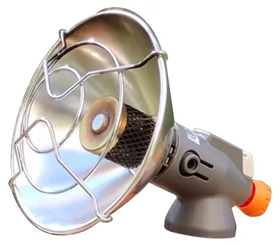 Immagine prodotto di Riscaldatore a gas da esterno - Riscaldatore per terrazza - Riscaldatore a gas con accensione piezoelettrica - Argento - Riscaldatore per campeggio - Riscaldatore a gas portatile - Adatto per...