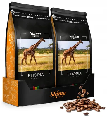 Produktbild von Kaffeebohnen 2 x 1 kg ÄTHIOPIEN 100 % Arabica frisch geröstet für Vollautomaten
