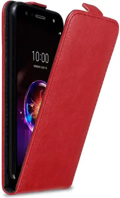 Produktbild von Cadorabo Hülle für LG X POWER 3 Schutz Hülle in Rot Flip Etui Handyhülle Case Cover