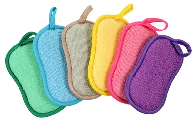 Produktbild von Spülschwamm - Waschbar aus Mikrofaser - 6 Stück - 15x9x2 cm