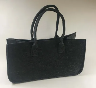 Obrázek produktu pro Pytel na palivové dřevo z tmavě šedé plsti 50x25x25cm