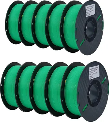 Image de Filament PLA, pour imprimante 3D, diamètre 1,75 mm, bobine de 1 KG, 10 KG PLA vert