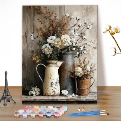 Produktbild von Malen nach Zahlen Set Erwachsene Blumen 40x50cm (Ohne Rahmen) GOL111