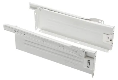 Produktbild von GTV Führungssystem Metalbox PRESTIGE, 118x400 mm, weiß – Schubladensystem auf einer Rollenführung; konzipiert für Schubladen | Högert Technik