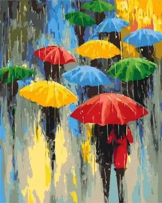 Produktbild von Malen nach Zahlen BRUSHME 40 x 50 cm Regenpalette