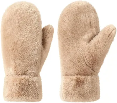 Produktbild von 2 F?ustlinge Damen Fausthandschuhe, Thermo Fleece Handschuhe Damen Winter