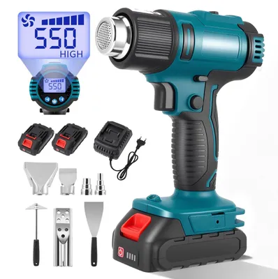 Productafbeelding van Accu heteluchtpistool, 50-550 °C, met 2 accu's en accessoires