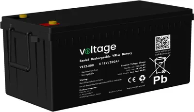 Productafbeelding van 12V AGM-accu, 200 Ah, model VE12-200, levensduur 6-9 jaar