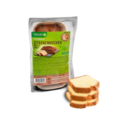 Produktbild von Poensgen Zitronenkuchen glutenfrei saftig aromatisch Packung 350g