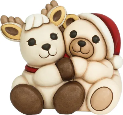 Produktbild von THUN 'Paar Teddy und Rentier Robin in Umarmung aus Keramik' 2023