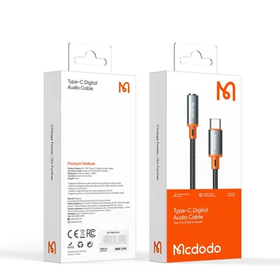 Obrázok produktu pre Audio adaptr Mcdodo CA-7561, USB-C na AUX mini jack 3,5 mm, DAC, 0,11 m, ierny