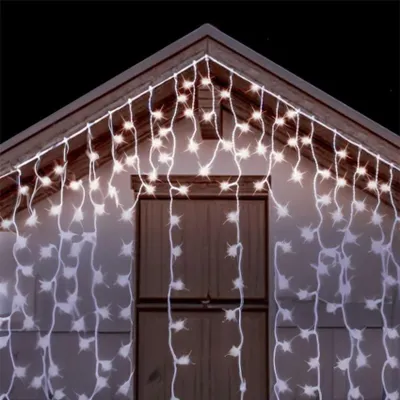 Eispegel-Lichterkette 10 m x 0,6 m, kaltweiß, 100 LED, IP44