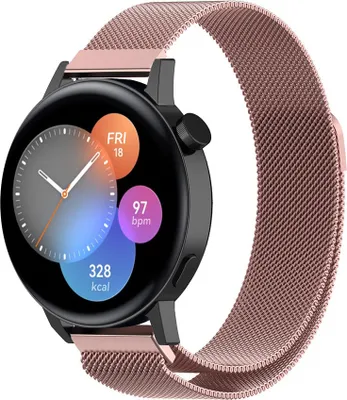 Produktbild von Strap-it Huawei Watch GT 3 42mm Milanaiseband (Pink)