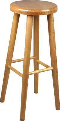 Produktbild von Stück Holz Buche hell Heller Holzhocker Barstuhl Stuhl Barhocker 72 cm (Erle)