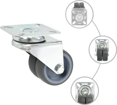 Produktbild von vidaXL 8 Stk. Lenkrollen mit Zwillingsrad 50 mm