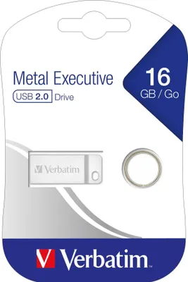 Produktbild von VERBATIM USB 2.0 Drive 16GB Metal Executive, silber