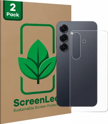 Produktbild von 2x ScreenLeaf Schutzfolie für Samsung Galaxy S25 (Rückseite) nachhaltiger Displayschutz Display Schutz Folie Klar Transparent