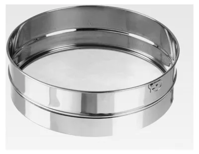 Produktbild von Rundes Backsieb für Puderzucker, mit Aufhängeöse, ø250x(h)75, Edelstahl