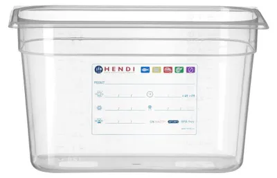 Immagine prodotto di HENDI Contenitore gastronorm 1/3, GN 1/3, 7,8L, trasparente, 325x176x(H)200mm