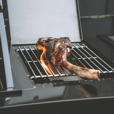 Obrázok produktu pre GORILLER® BLACKBACK S6  - Edelstahl- Outdoorkitchen black- Inkl. Rotisserie, Rain Cover