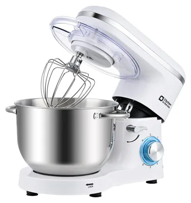 Standmixer 1400W, 6,2 L, Planetenrührwerk, Knethaken, Rührhaken, Schneebesen