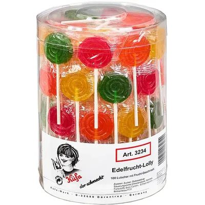 Immagine prodotto di Küfa Edelfrucht Lecca-lecca al gusto di frutta 100 pezzi 1600g