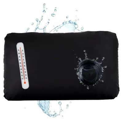 Produktbild von Orthopädisches Gelschaum-Saunakissen 40x24x12 cm – Hergestellt in Italien | Ergonomisch & wasserabweisend | RG60 Gelschaum | Hitzebeständiger, waschbarer Bezug (90°C) in Schwarz