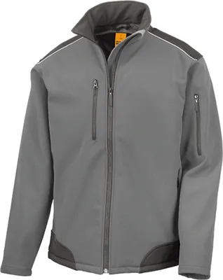 Produktbild von Result WORK-GUARD R124X | Ripstop Softshell Work Jacket / Arbeitsjacke - Farbe: Grey/Black - Größe: XL