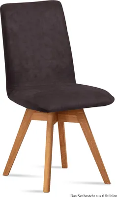 Produktbild von Esszimmerstuhl drehbar (6er-Set) Donni 47x92x60 Eiche geölt/Espresso