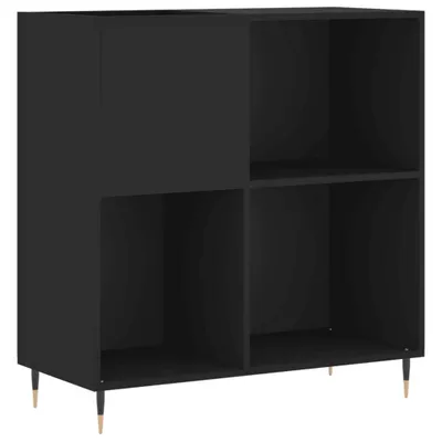 Obrázek produktu pro Skříňka na LP desky černá 84,5 x 38 x 89 cm kompozitní dřevo