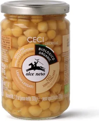 Produktbild von -Kichererbsen in Lake 300 g (220 g) – ALCE NERO