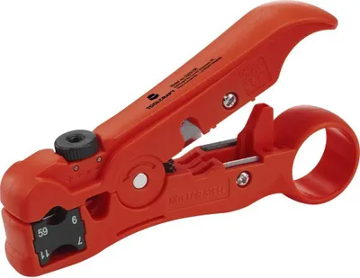 Produktbild von TOOLCRAFT TO-6609318 HSK-4132 Abisolierzange Geeignet für Koaxialkabel, Rundkabel