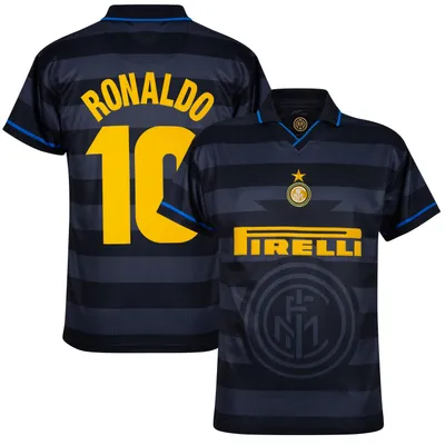 Zdjęcie produktu dla Koszulka wyjazdowa Inter Mediolan Retro 1997-1998 + Ronaldo 10 - XXL