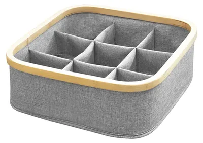 Productafbeelding van CALICOSY - Bamboe frame, 9 vakken, grijze kleur
