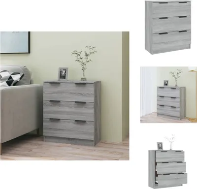 Immagine prodotto di vidaXL Credenza Grigio Sonoma 60x30x70 cm Materiale a base di legno - Credenze