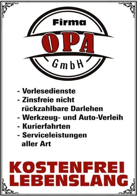 Produktbild von vianmo Holzschild 40x30 cm Firma Opa GmbH kostenfrei