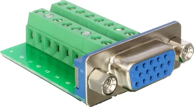 Produktbild von Delock - VGA-Adapter - HD-15 (VGA) (W) zu Klemmleiste