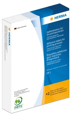 Productafbeelding van HERMA 2723 HERMA Etik. - Druckmasch. DP1 blau    13 mm Papier 10000 St.