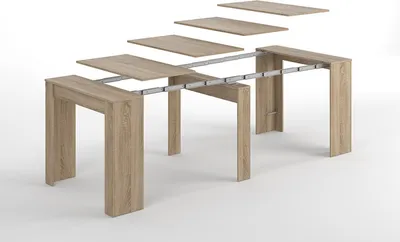 Produktbild von Kulissen-Esstisch >Multifunktionstisch< ausziehbar bis 237cm, in Kanada-Eiche - 90(237)x78x51 (BxHxT)