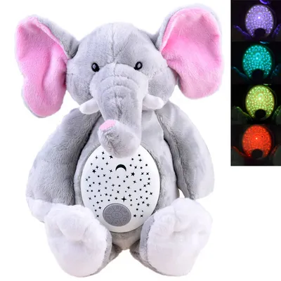 Image de Éléphant en peluche avec projecteur ZA3419