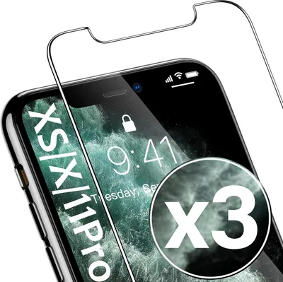 Produktbild von 3X 9H Gehärtetes Glas Für Apple Iphone Xs/X/11 Pro Hochwiderstandsfähig