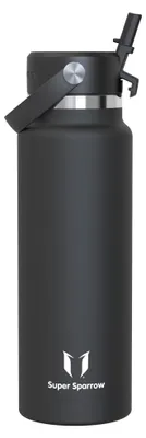 Immagine prodotto di Borraccia in acciaio inossidabile Sparrow, capacità 1,2 litri, thermos con cannuccia e coperchio FlexDeckel