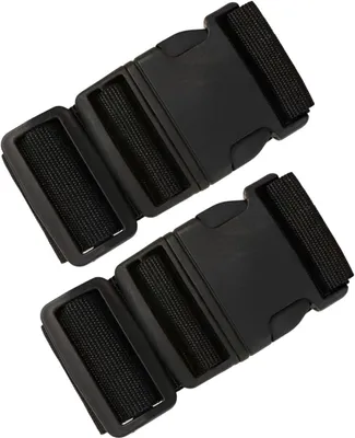 Immagine prodotto di Accessori per valigie: 2 cinghie per bagagli – accessori da viaggio, cinghie per bagagli rinforzate con chiusura rapida, cinghie regolabili per valigie, bagagli e altri articoli