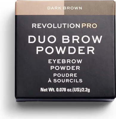 Zdjęcie produktu dla Makeup Revolution, REVOLUTION PRO, Vegan, Eyebrow Powder, Dark Brown, 2.2 g