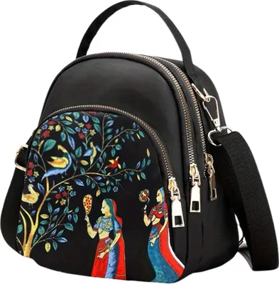 Immagine prodotto di Camerazar Zaino piccolo da donna 2in1 Borsa a tracolla Zaino nero City